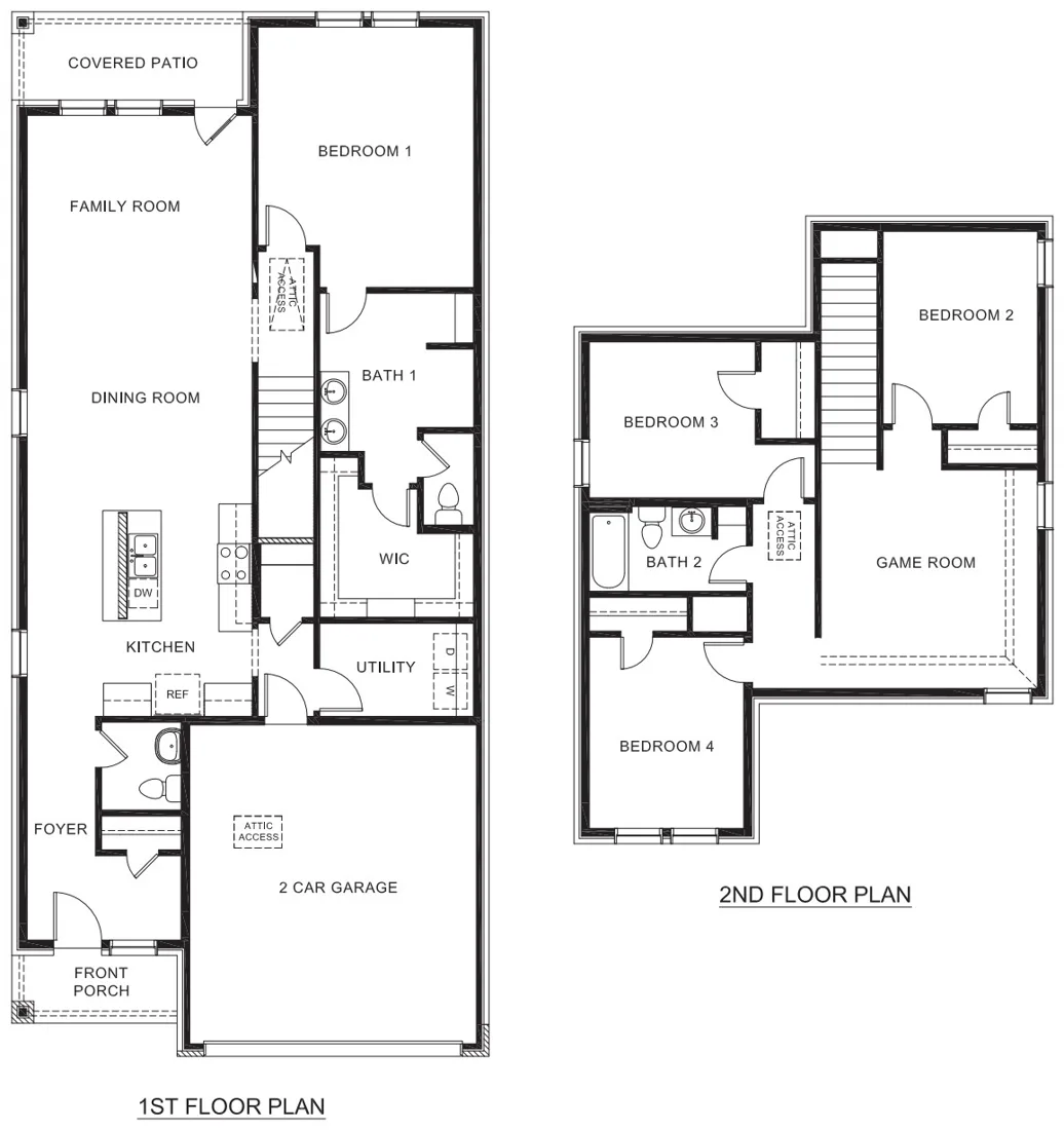 Jackson floor plan drawing: 4 bedrooms, 2.5 baths, 2,272 square feet