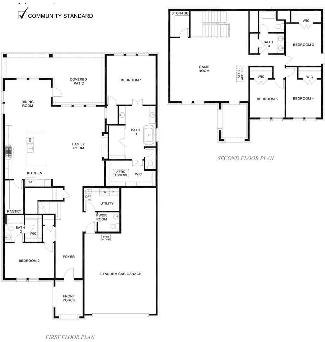 Grandview floor plan drawing: 5 bedrooms, 3.5 baths, 3,546 square feet