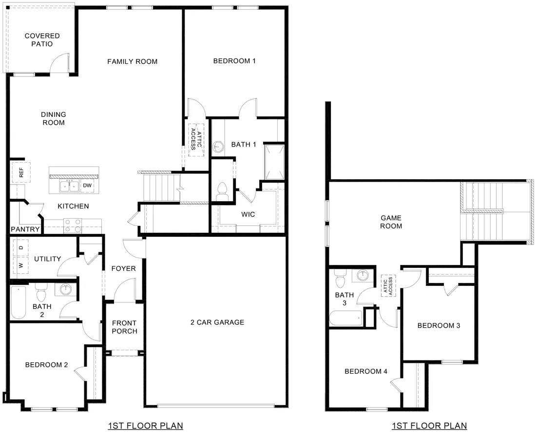 Mercury floor plan drawing: 4 bedrooms, 3 baths, 2,152 square feet